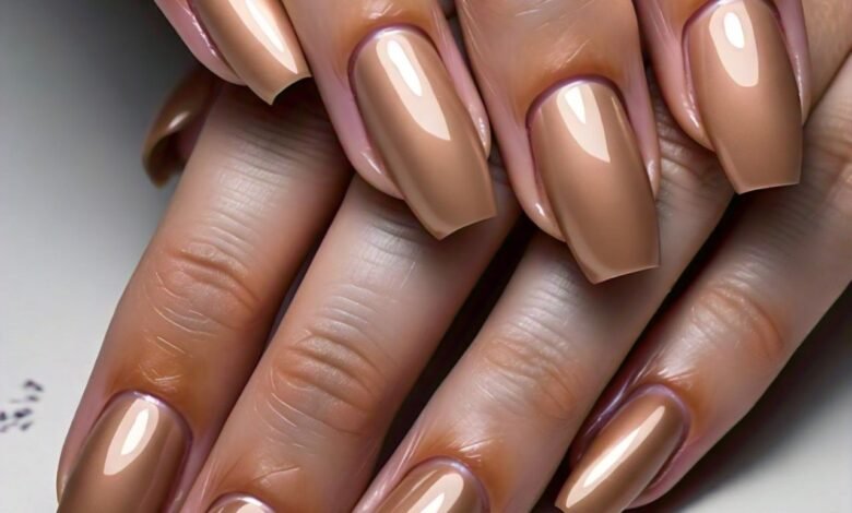 Perfect Light Brown Nails Color